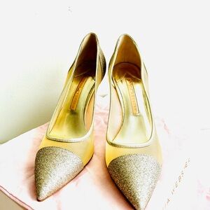 Sophia Webster Glittering Gold and Silver Heels